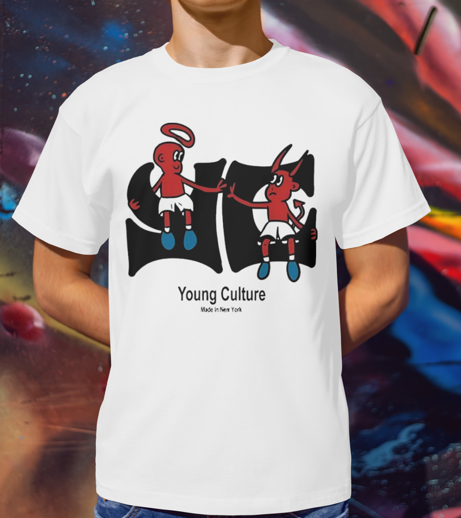Young Culture Made In New York Best Buds Angel Devil Duo T-Shirt