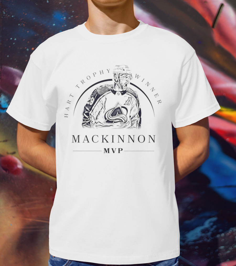 Colorado Avalanche Nathan MacKinnon Hart Trophy Winner MVP T-Shirt