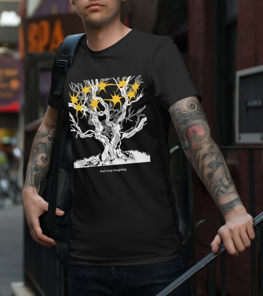 Don’t Stop Imagining Tree With Yellow Stars T-Shirt