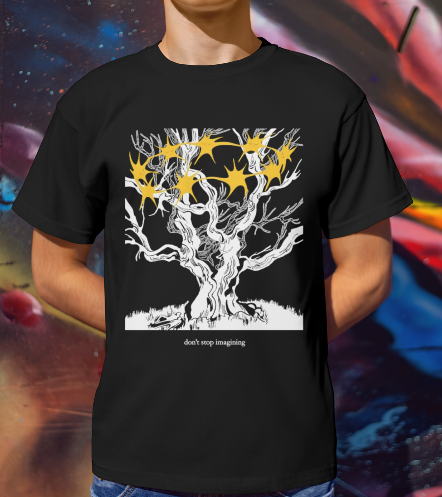 Don’t Stop Imagining Tree With Yellow Stars T-Shirt