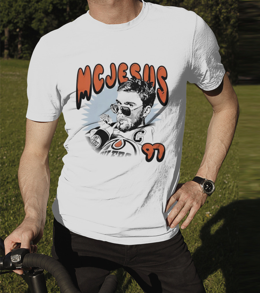 Edmonton Oilers McJesus 97 Connor McDavid T-Shirt