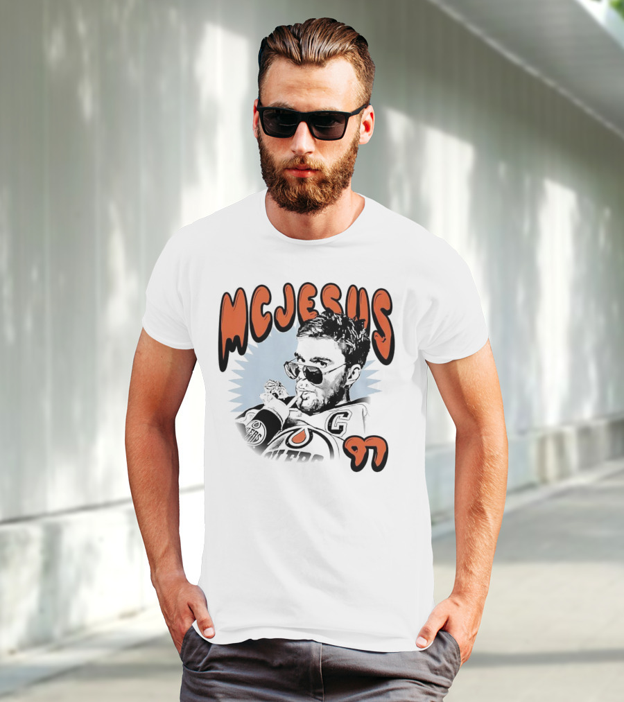 Edmonton Oilers McJesus 97 Connor McDavid T-Shirt