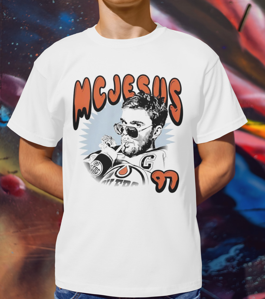 Edmonton Oilers McJesus 97 Connor McDavid T-Shirt