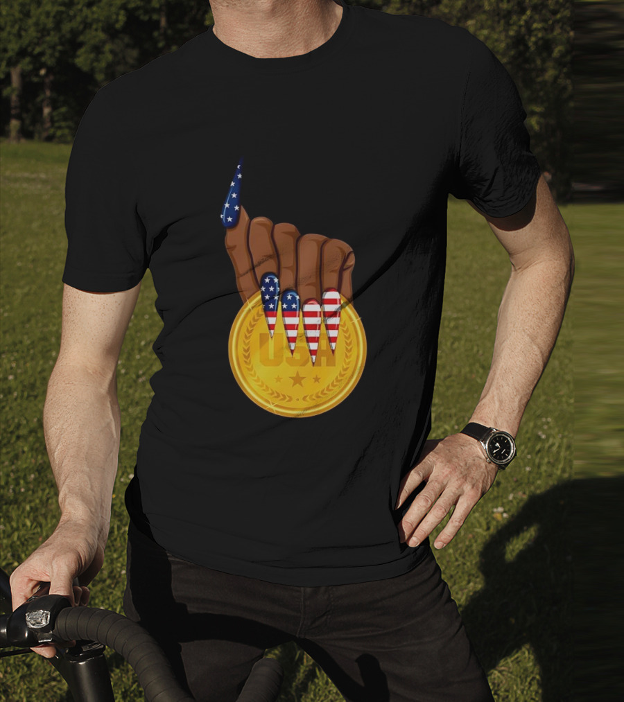 Gold Medal USA American Nails Sha’Carri Richardson T-Shirt