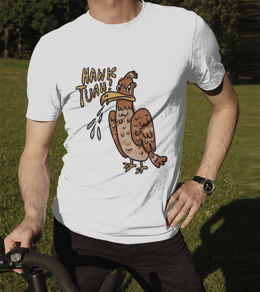 Hawk Tuah Tough Angry Bird With Spilled Ink T-Shirt