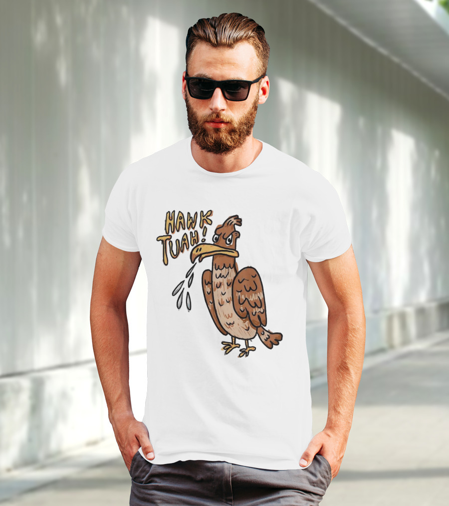 Hawk Tuah Tough Angry Bird With Spilled Ink T-Shirt