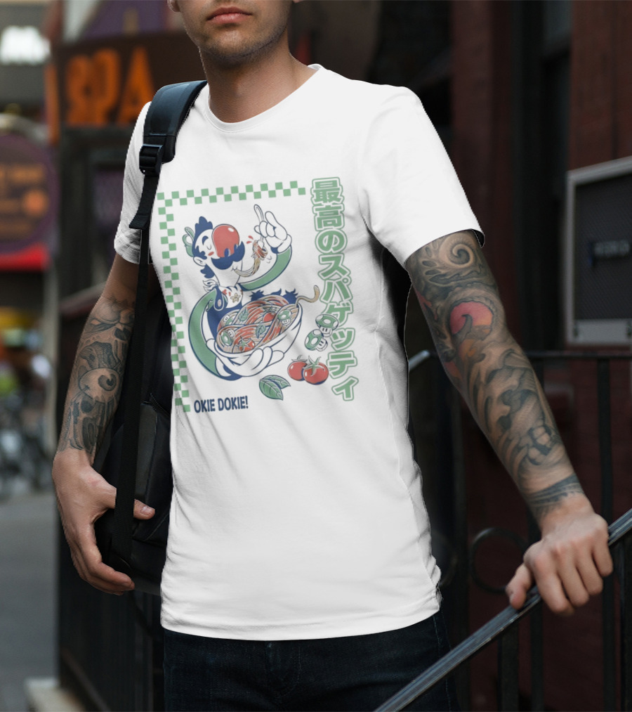 Luigi Okie Dokie Spaghetti T-Shirt
