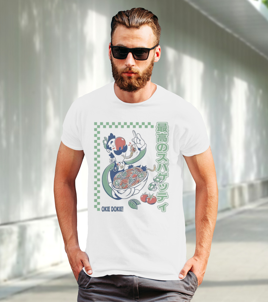 Luigi Okie Dokie Spaghetti T-Shirt