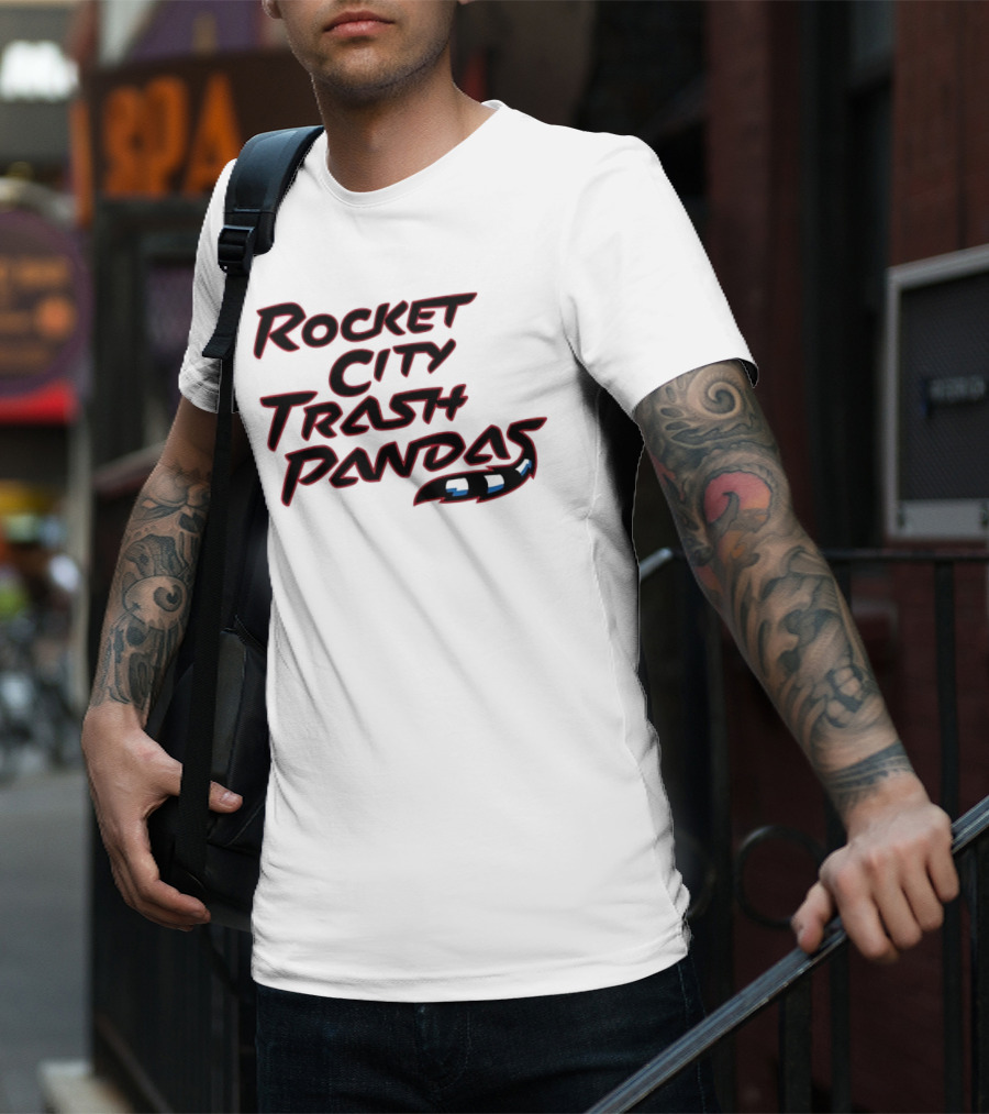 Rocket City Trash Pandas Black Tail T-Shirt