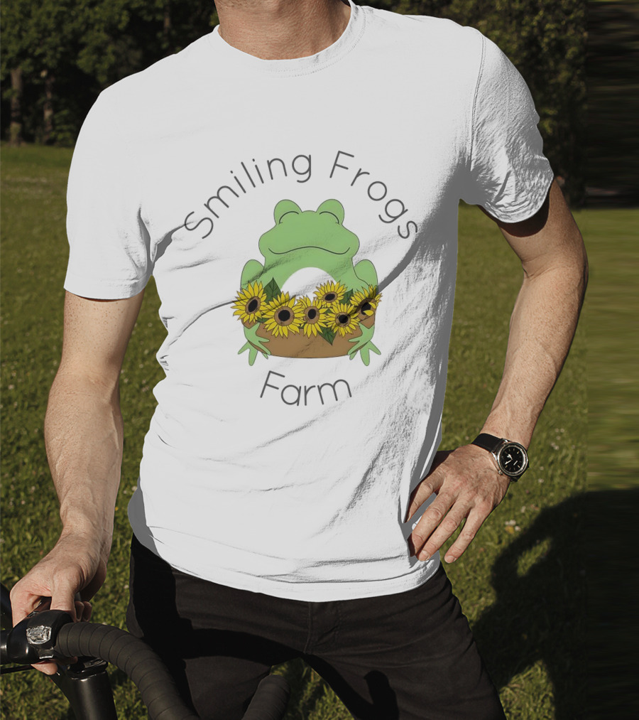Smiling Frogs Farm Sunflowers Frogs T-Shirt