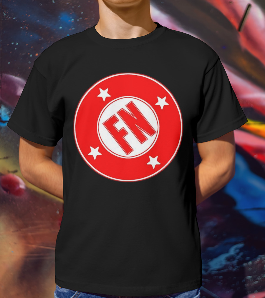 ALL FN Wrestling Red Circle Stars Shield T-Shirt