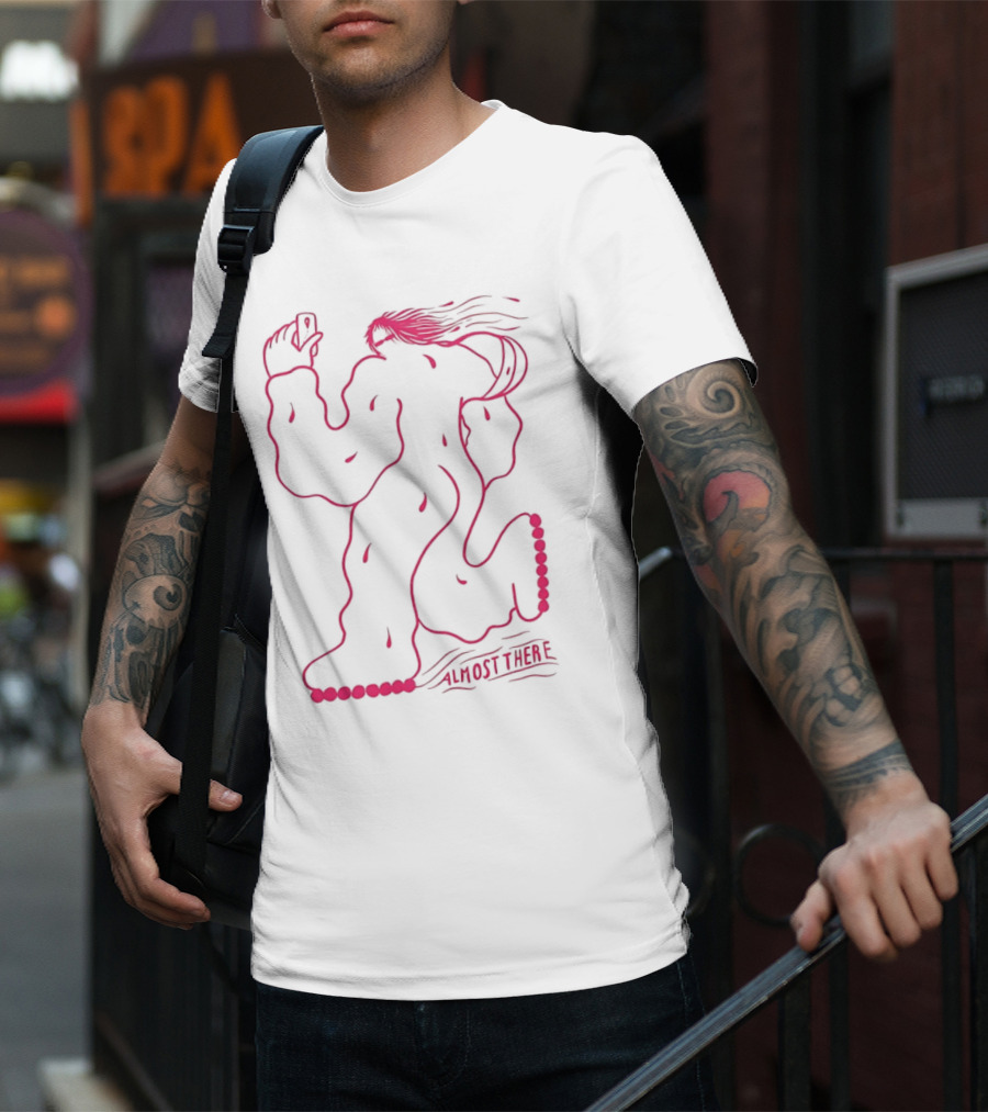 Almost There Red Abstract Figure T-Shirt