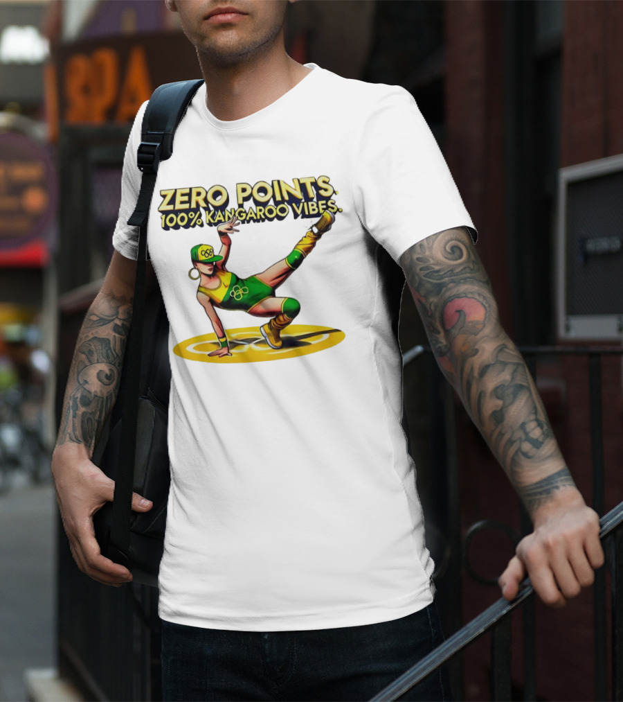 Zero Points 100% Kangaroo Vibes Breakdancing RayGun T-Shirt