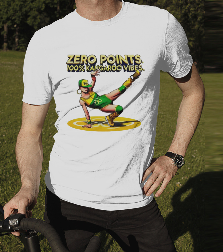 Zero Points 100% Kangaroo Vibes Breakdancing RayGun T-Shirt