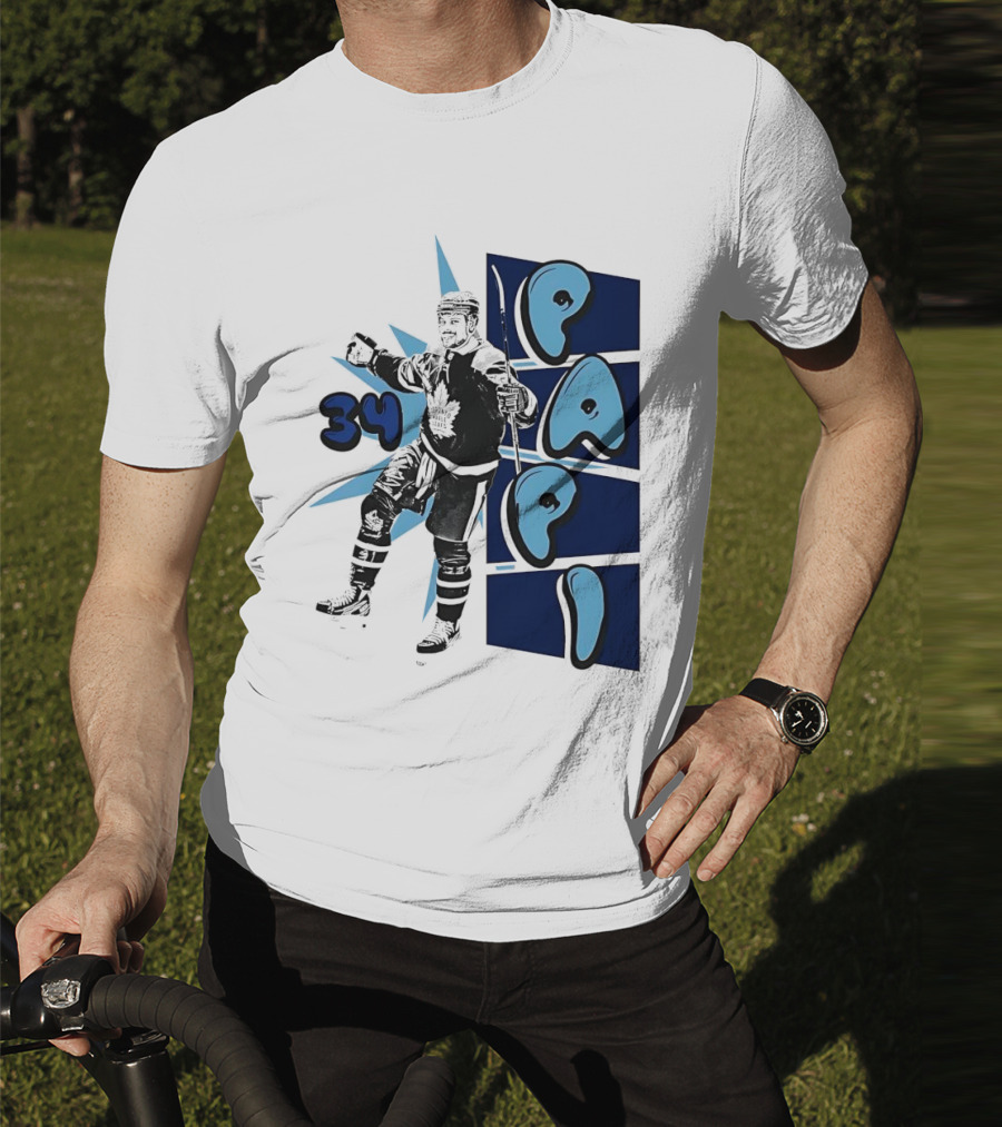 Toronto Maple Leafs Auston Matthews 34 Papi Hockey Legend T-Shirt