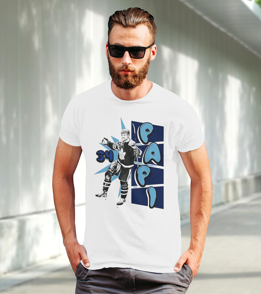 Toronto Maple Leafs Auston Matthews 34 Papi Hockey Legend T-Shirt