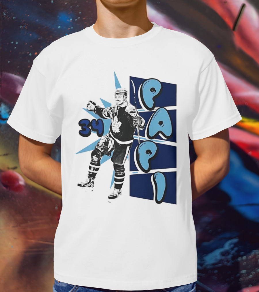 Toronto Maple Leafs Auston Matthews 34 Papi Hockey Legend T-Shirt