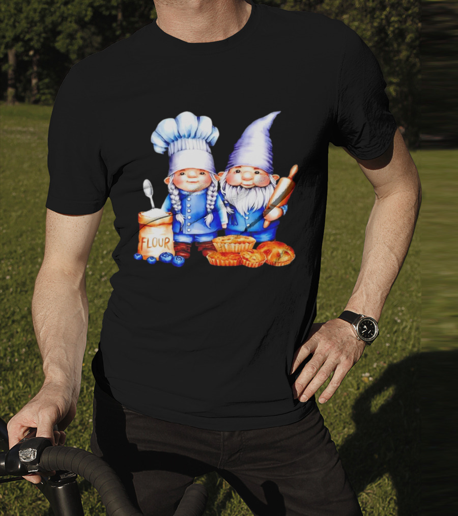 Adorable Baking Gnomes With Flour And Pastries T-Shirt