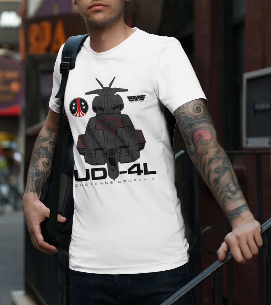 Alien UD-4L Cheyenne Dropship Weyland Yutani Corporation Badge T-Shirt