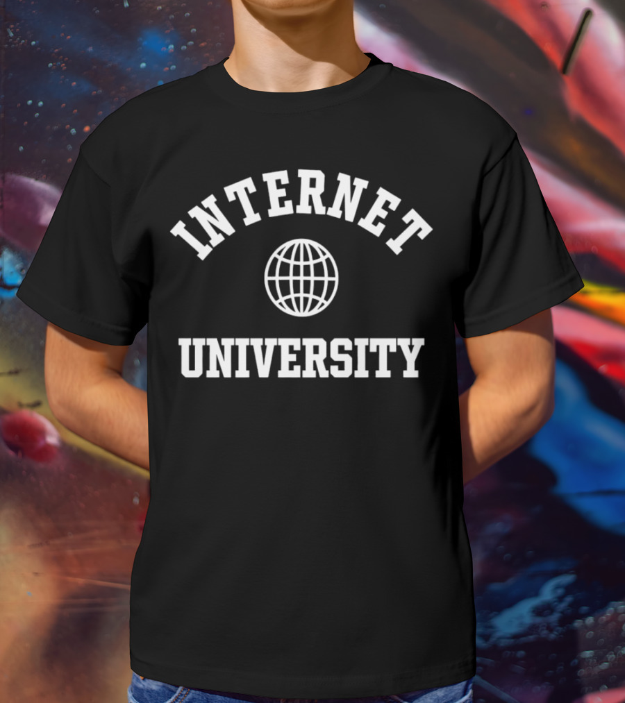 Clickhole Internet University Internet University Logo With Globe T-Shirt