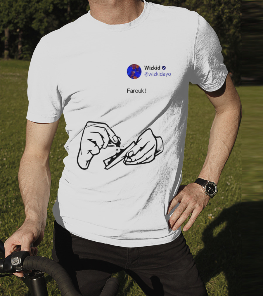 Wizkid @wizkidayo Farouk Godson Wear Hands Rolling T-Shirt