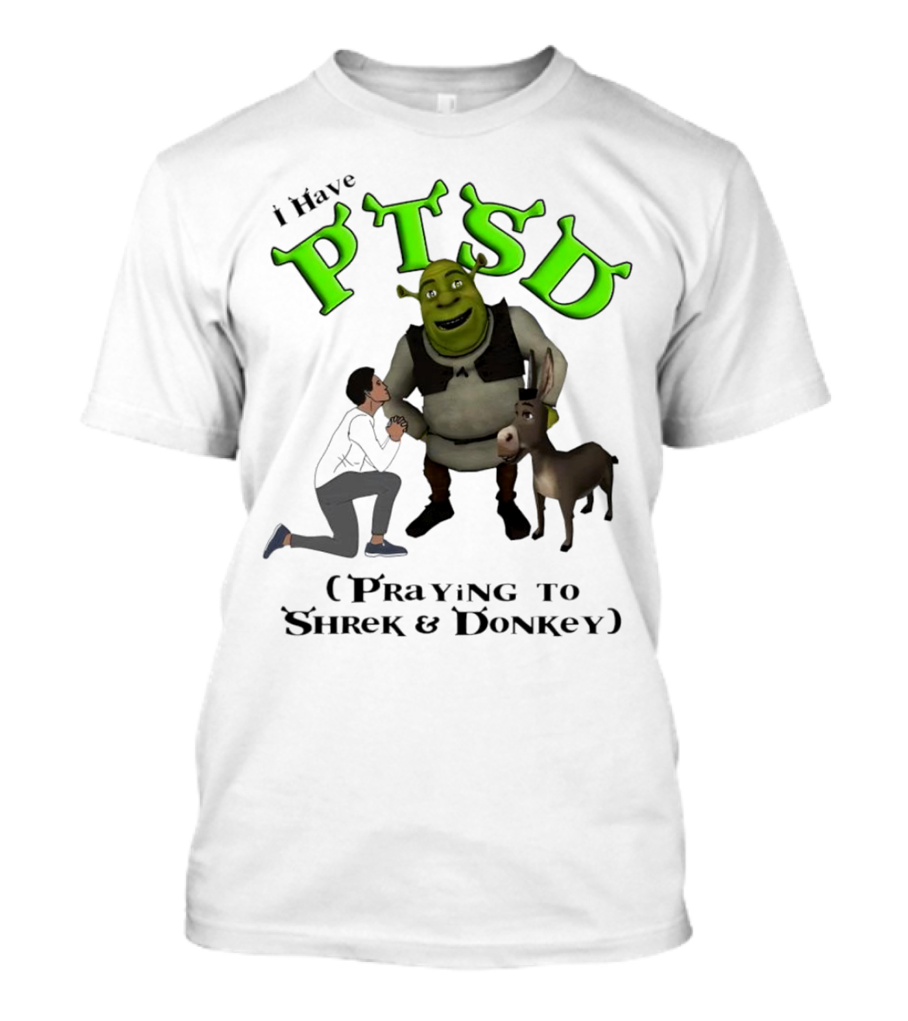 I Have PTSD Praying To Shrek And Donkey T-Shirt