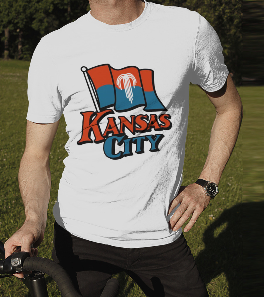 Kansas City Flag With Orange And Blue T-Shirt