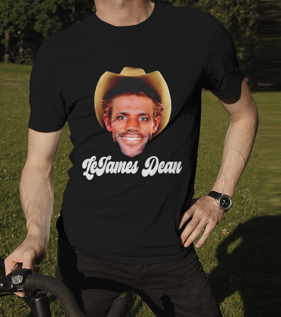 LeBron James LeJames Dean Cowboys And Basketball Fusion Gesicht T-Shirt