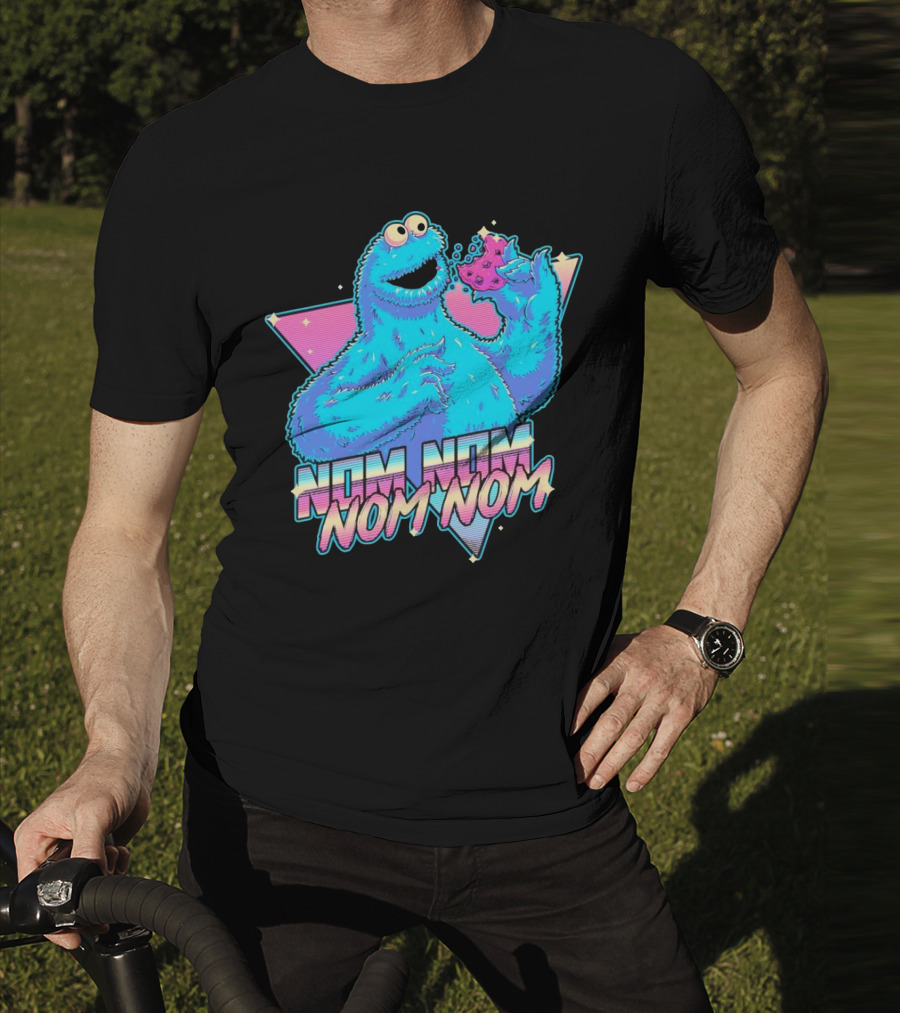 Nom Nom Nom Monster Who Loves A Cookie T-Shirt