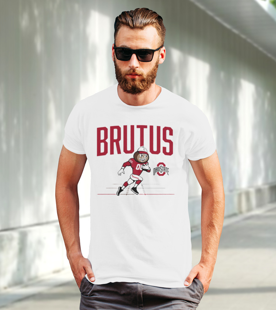 Brutus Ohio State Buckeyes 00 Running Mascot T-Shirt