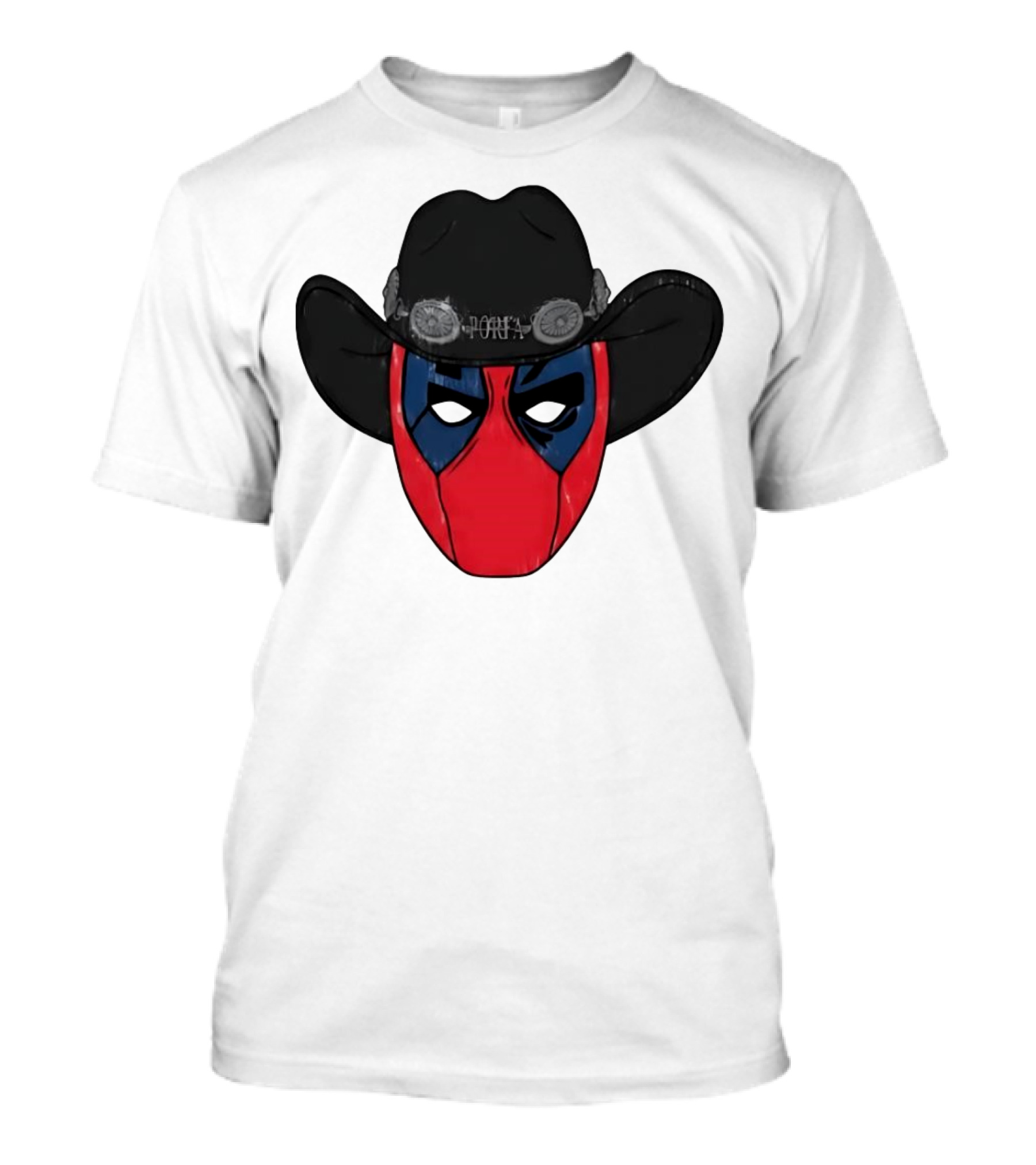 Por Favor Porfapool Deadpool Cowboy Hat Mask T-Shirt