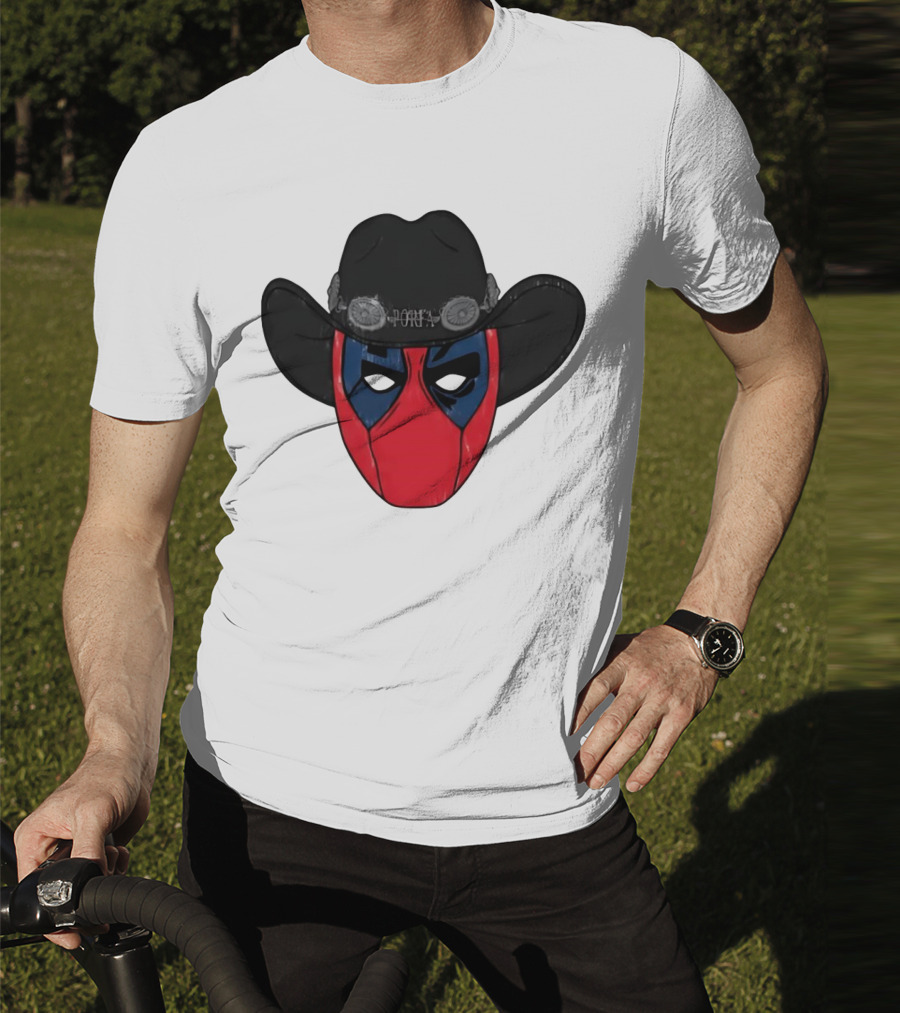 Por Favor Porfapool Deadpool Cowboy Hat Mask T-Shirt