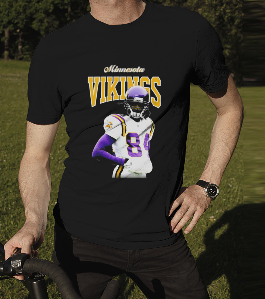 Minnesota Vikings Randy Moss Number 84 Retired Player Sideline Legend T-Shirt