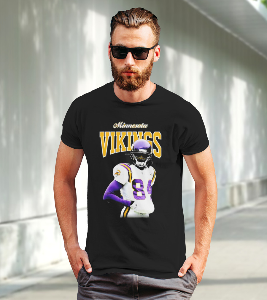 Minnesota Vikings Randy Moss Number 84 Retired Player Sideline Legend T-Shirt
