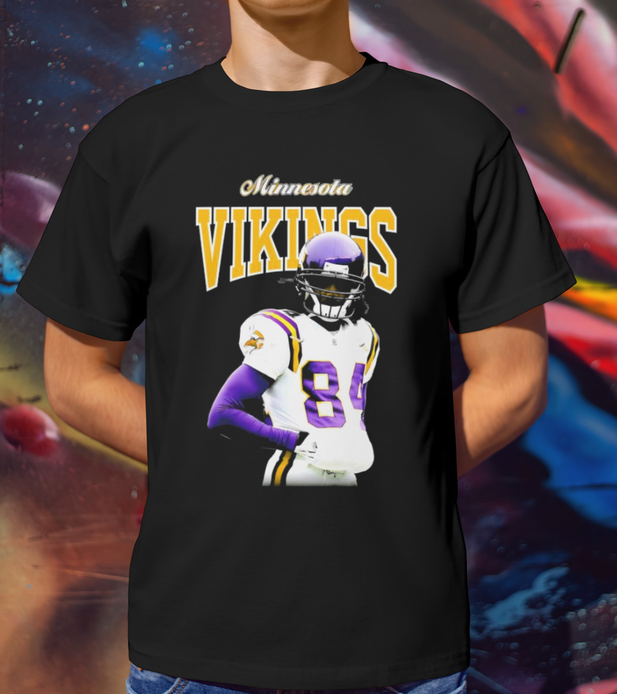 Minnesota Vikings Randy Moss Number 84 Retired Player Sideline Legend T-Shirt