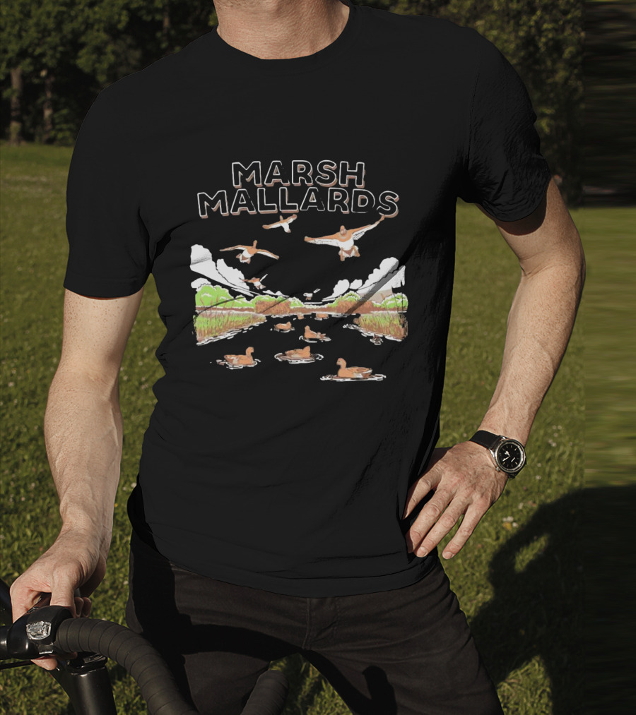 MARSH MALLARDS HUNTING DUCK SCENE JUMBO ANIMALS T-Shirt