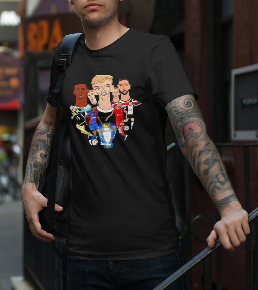 Premier League Stars With Trophy T-Shirt