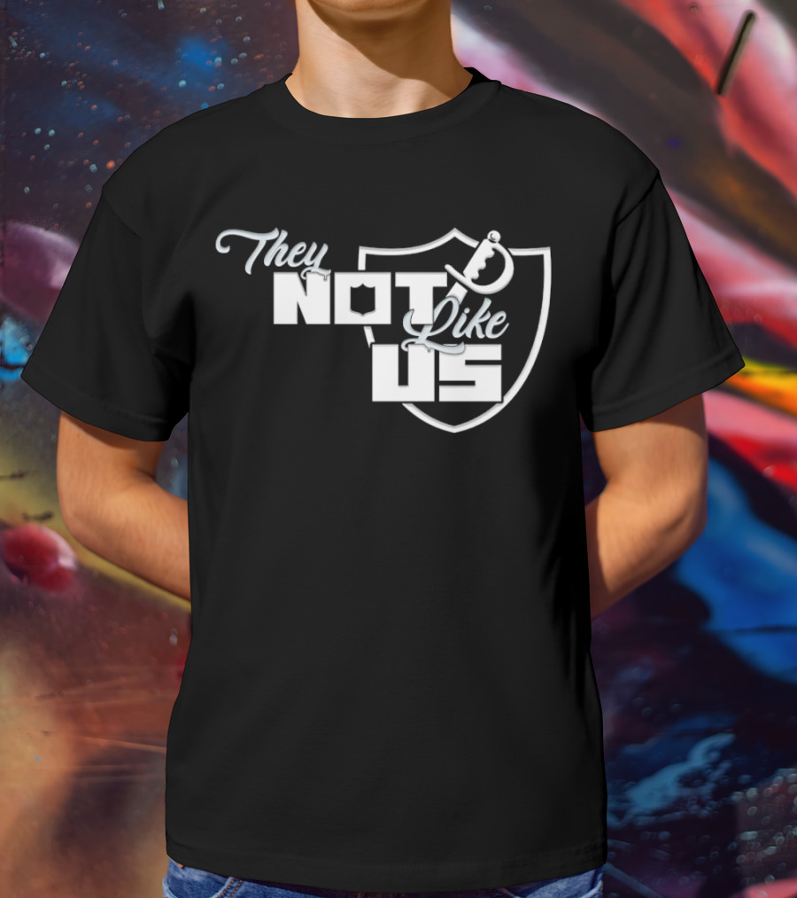 Las Vegas Raiders They Not Like Us Shield T-Shirt