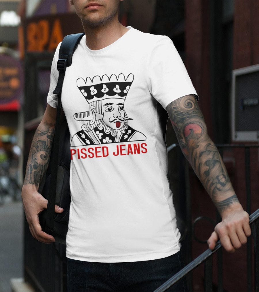 Pissed Jeans Playing Card King With Red-Tipped Tongue T-Shirt
