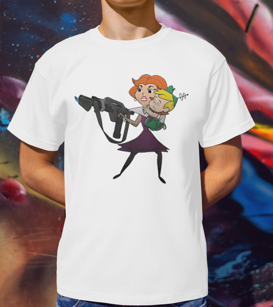 The Jetsons' Jane With Blaster Protecting Elroy Get Away From Him You B-word T-Shirt