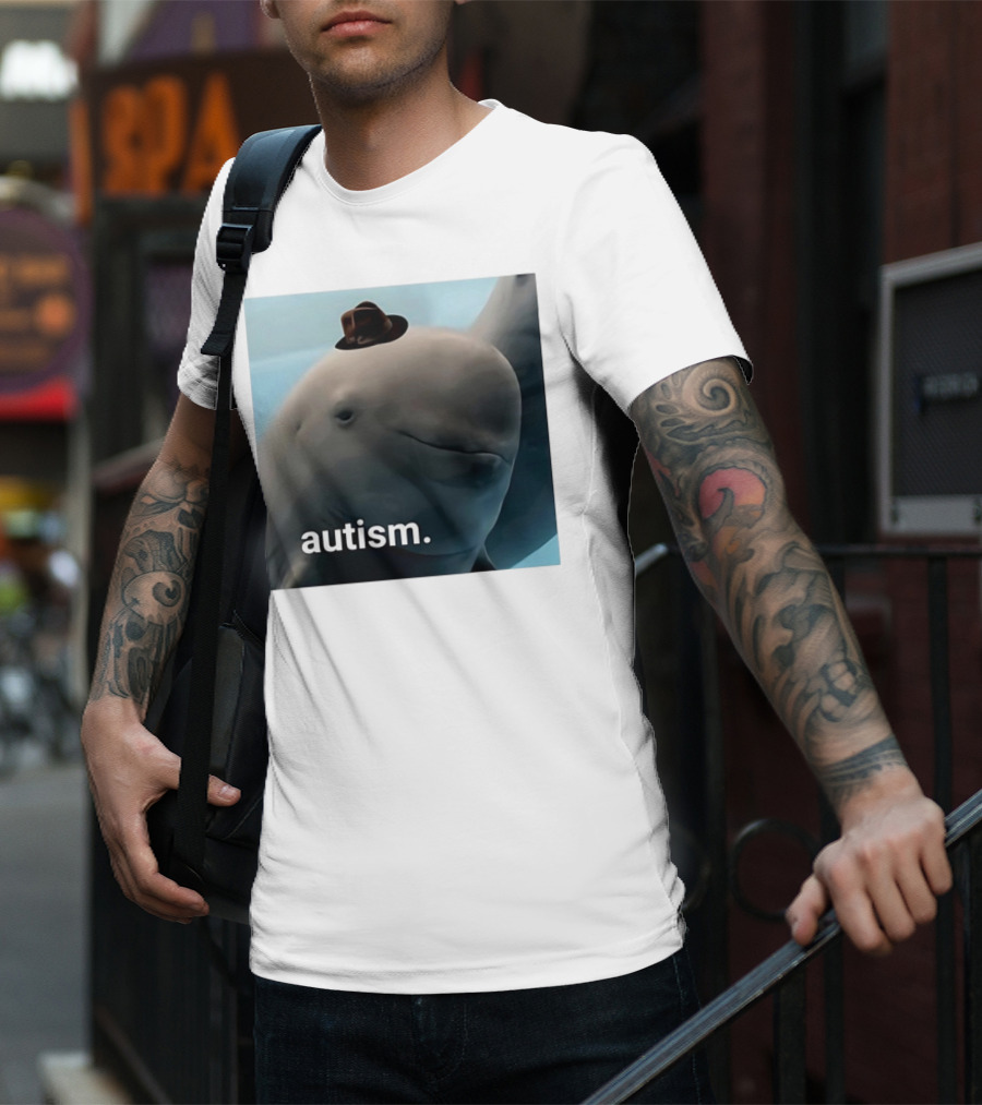Autism Dolphin Meme With Hat T-Shirt