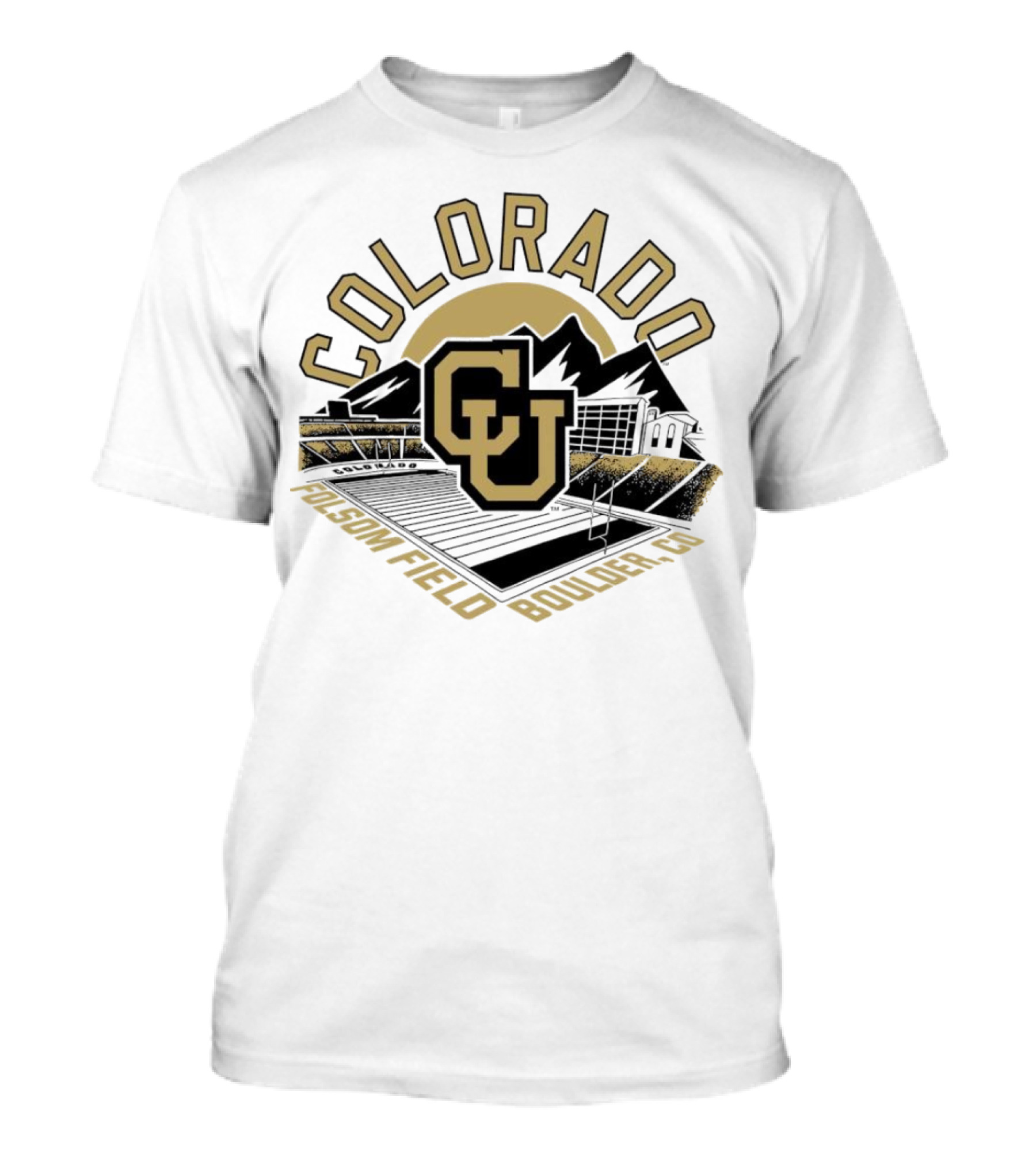 Colorado Buffaloes CU Folsom Field Boulder Stadium T-Shirt