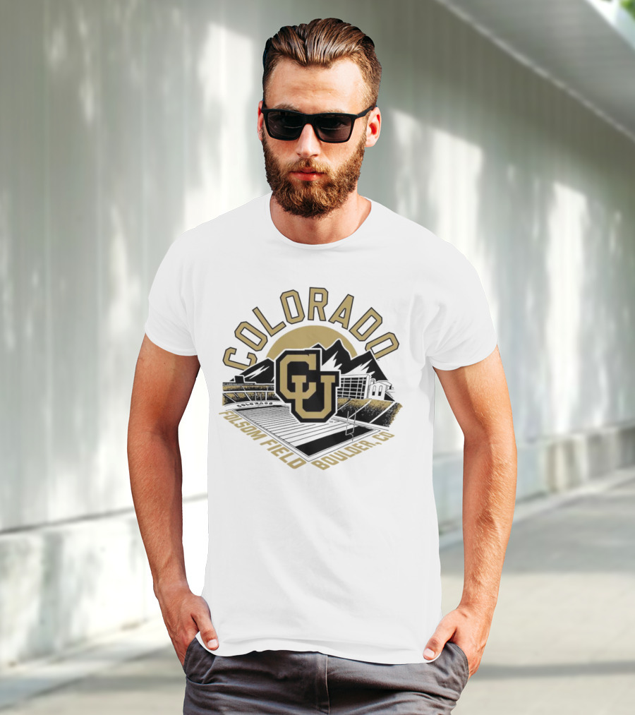 Colorado Buffaloes CU Folsom Field Boulder Stadium T-Shirt
