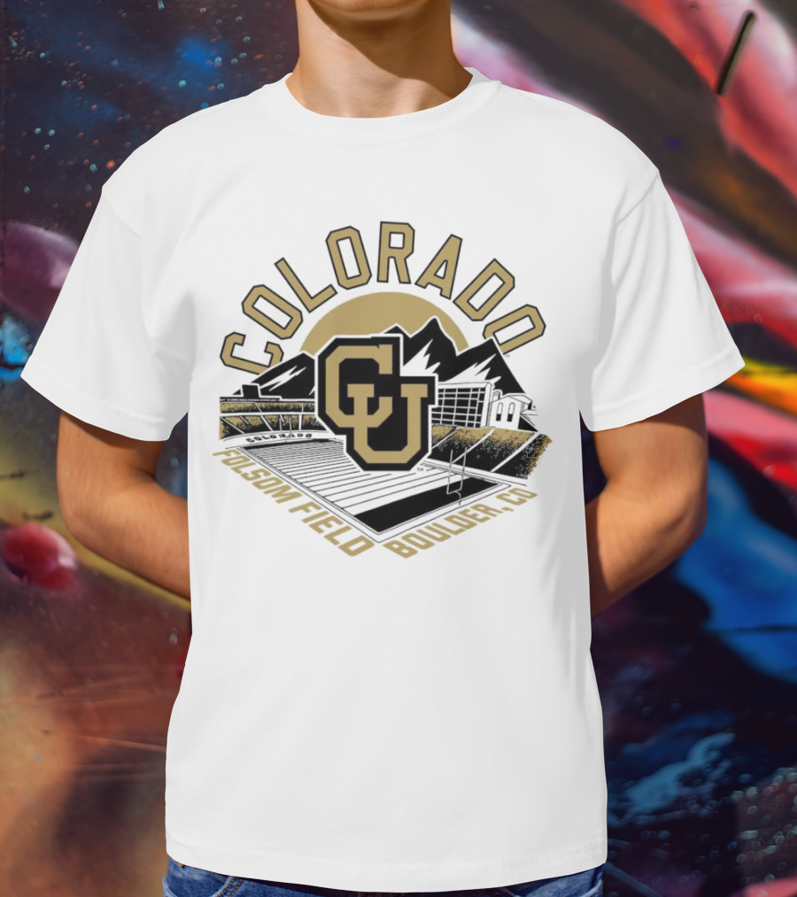 Colorado Buffaloes CU Folsom Field Boulder Stadium T-Shirt