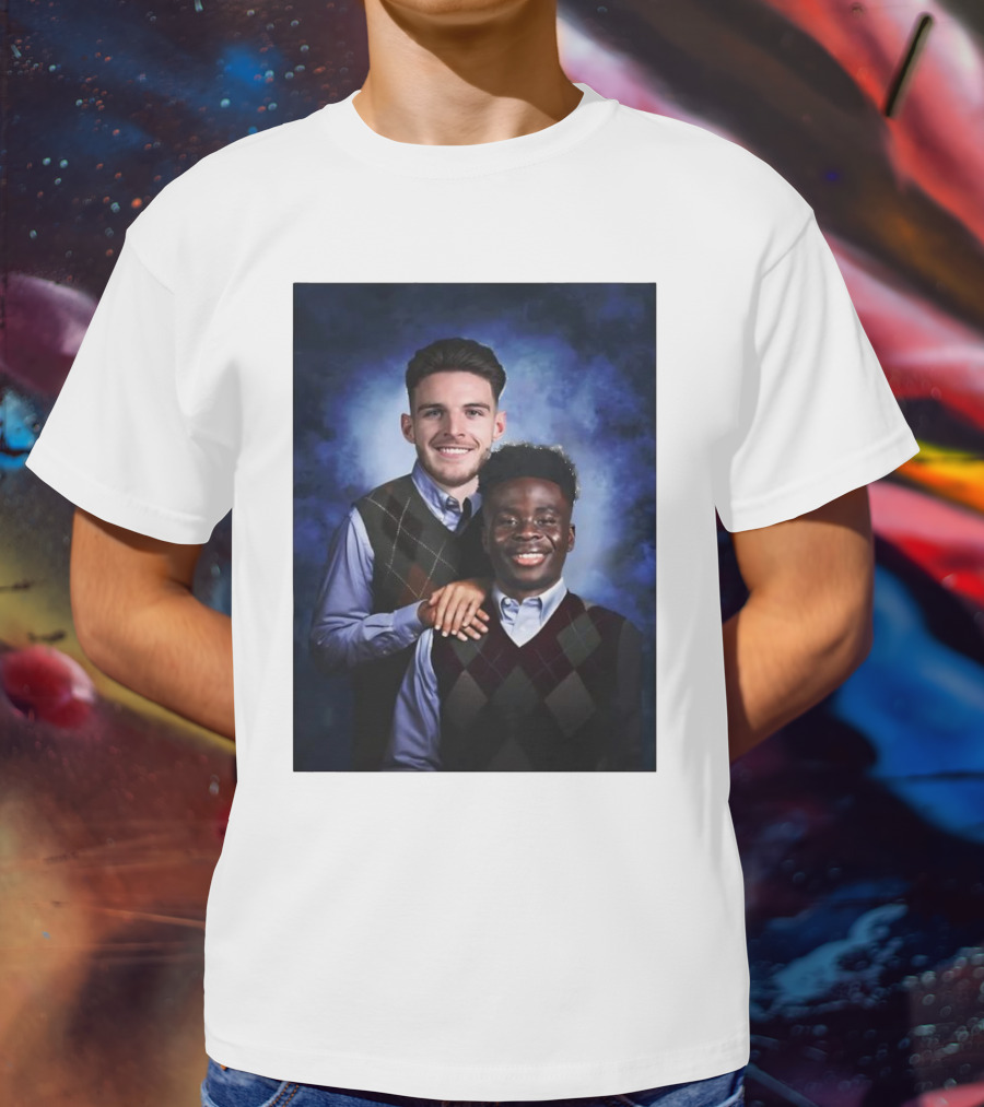 Declan Rice And Bukayo Saka Step Brothers Themed T-Shirt