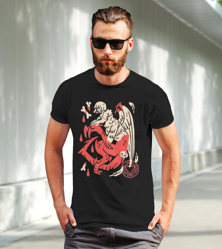 Falin Touden Dungeon Meshi Delicious In Dungeon Forbidden Magic Winged Creature With Skull And Bones T-Shirt