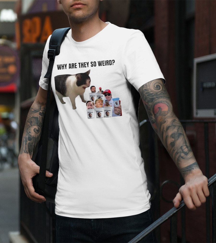 Cat Why Are They So Weird JD Vance Memes Full Family Kit T-Shirt