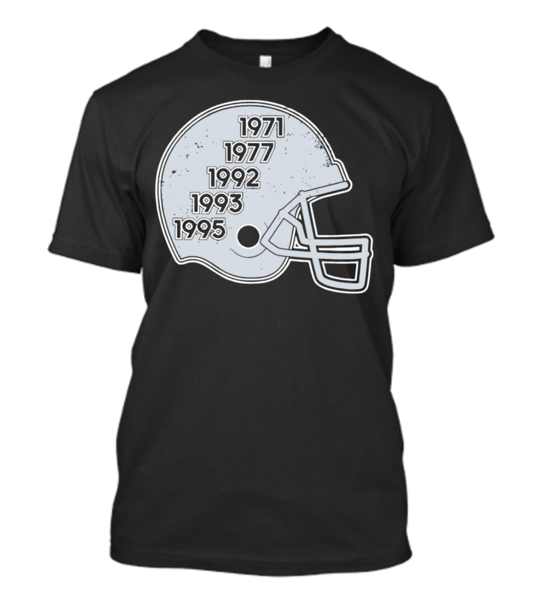 Dallas Cowboys Glory Years 5 Times Helmet 1971 1977 1992 1993 1995 T-Shirt