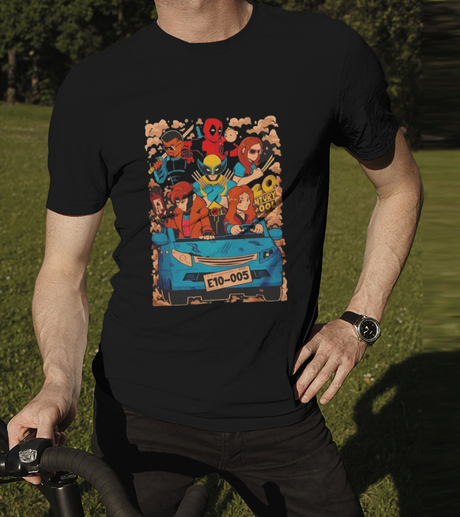 Deadpool Wolverine X-Men Multiverse Cameo 20th Century Ride Characters T-Shirt