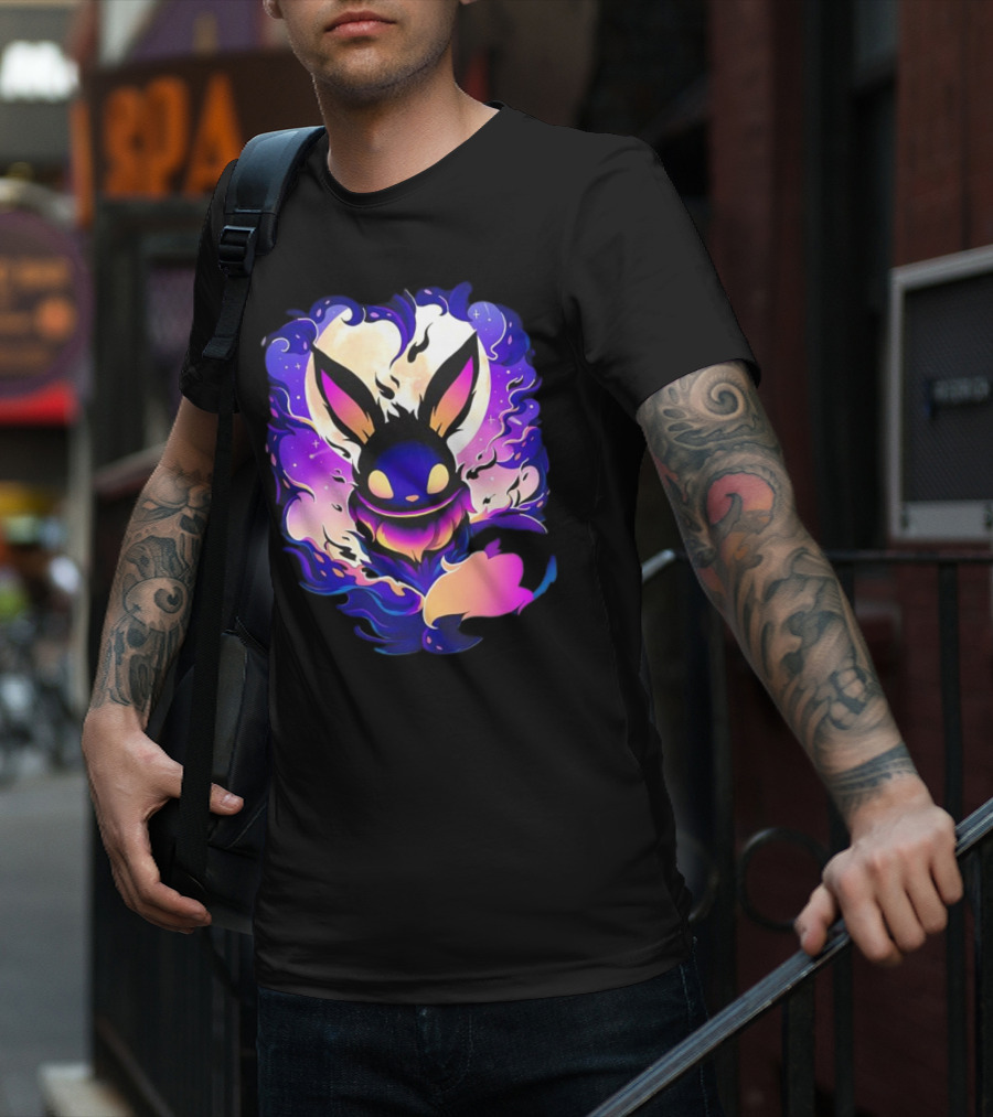 Eevee Darkness Cosmic Evolution Fantasy Anime T-Shirt